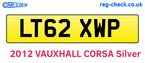 LT62XWP are the vehicle registration plates.