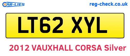 LT62XYL are the vehicle registration plates.