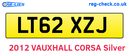 LT62XZJ are the vehicle registration plates.