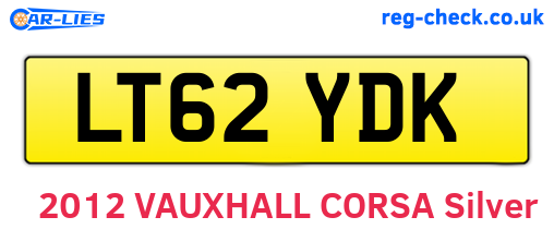 LT62YDK are the vehicle registration plates.