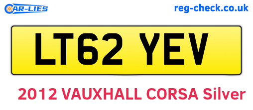 LT62YEV are the vehicle registration plates.