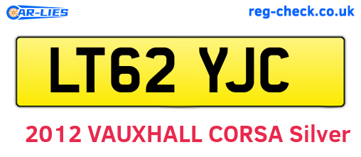 LT62YJC are the vehicle registration plates.