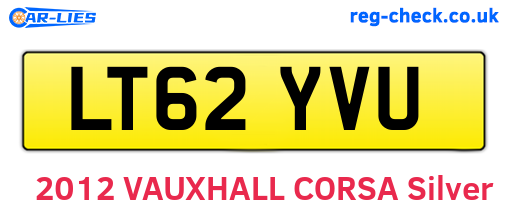 LT62YVU are the vehicle registration plates.