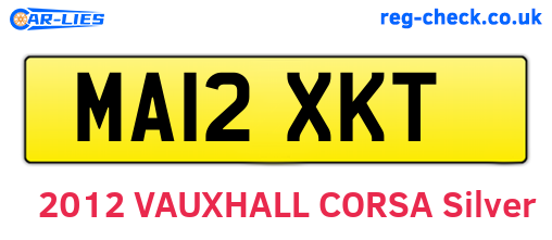 MA12XKT are the vehicle registration plates.