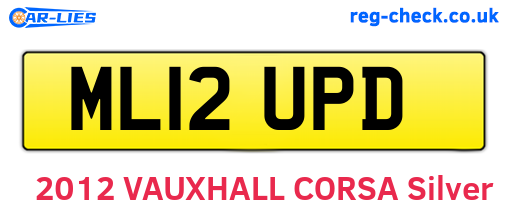 ML12UPD are the vehicle registration plates.