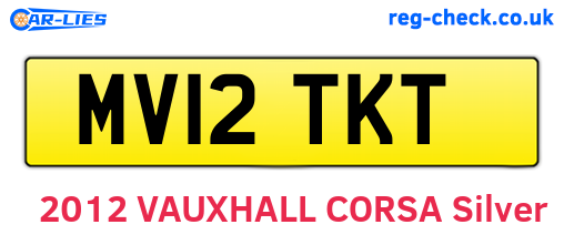 MV12TKT are the vehicle registration plates.