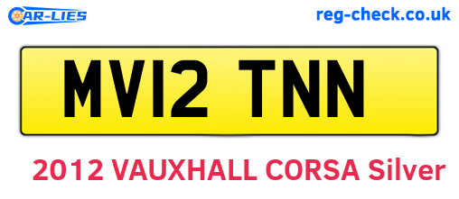 MV12TNN are the vehicle registration plates.