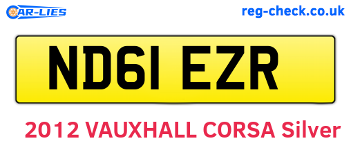 ND61EZR are the vehicle registration plates.