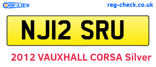 NJ12SRU are the vehicle registration plates.
