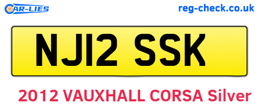 NJ12SSK are the vehicle registration plates.