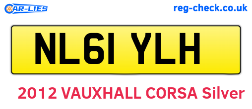 NL61YLH are the vehicle registration plates.