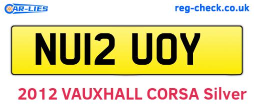 NU12UOY are the vehicle registration plates.