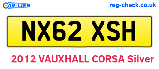 NX62XSH are the vehicle registration plates.