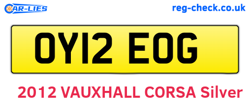 OY12EOG are the vehicle registration plates.