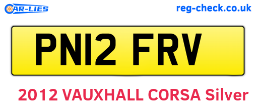 PN12FRV are the vehicle registration plates.