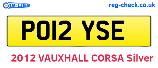 PO12YSE are the vehicle registration plates.