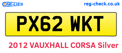 PX62WKT are the vehicle registration plates.
