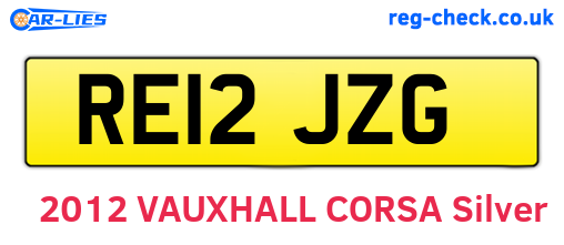 RE12JZG are the vehicle registration plates.