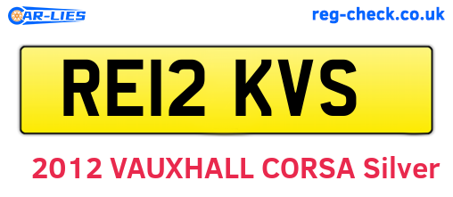 RE12KVS are the vehicle registration plates.