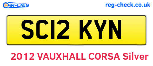 SC12KYN are the vehicle registration plates.
