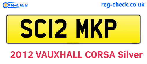 SC12MKP are the vehicle registration plates.
