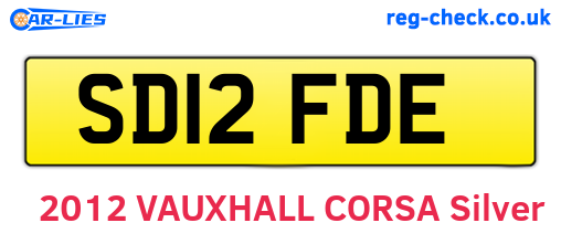 SD12FDE are the vehicle registration plates.