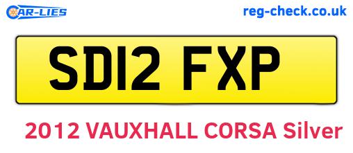 SD12FXP are the vehicle registration plates.