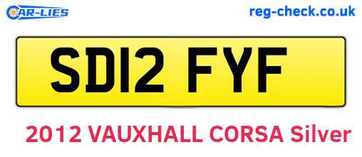 SD12FYF are the vehicle registration plates.