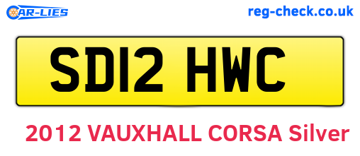 SD12HWC are the vehicle registration plates.