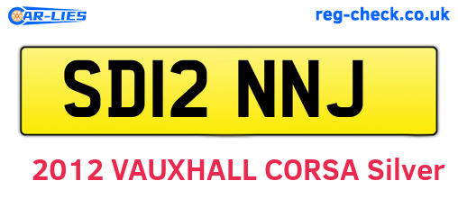 SD12NNJ are the vehicle registration plates.