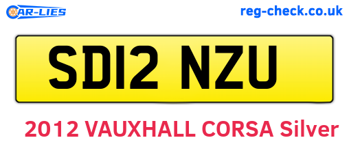 SD12NZU are the vehicle registration plates.