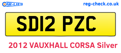 SD12PZC are the vehicle registration plates.