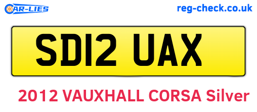 SD12UAX are the vehicle registration plates.