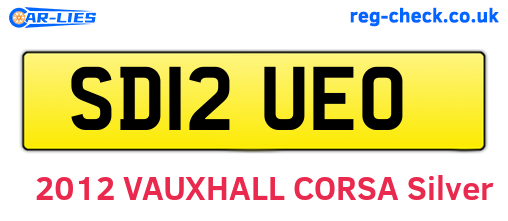 SD12UEO are the vehicle registration plates.