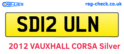 SD12ULN are the vehicle registration plates.