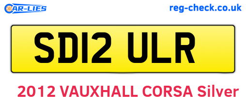 SD12ULR are the vehicle registration plates.