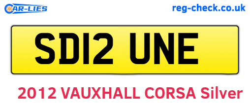 SD12UNE are the vehicle registration plates.