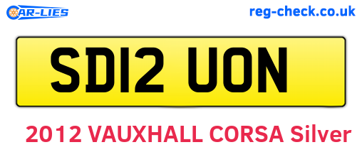 SD12UON are the vehicle registration plates.