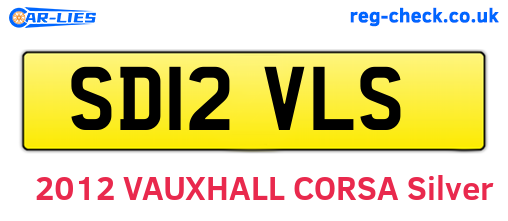 SD12VLS are the vehicle registration plates.