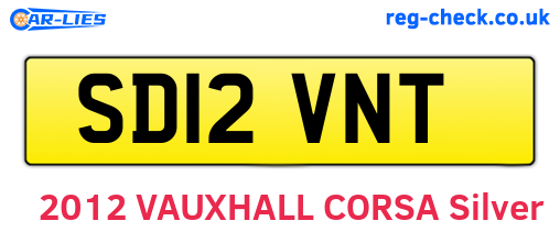 SD12VNT are the vehicle registration plates.