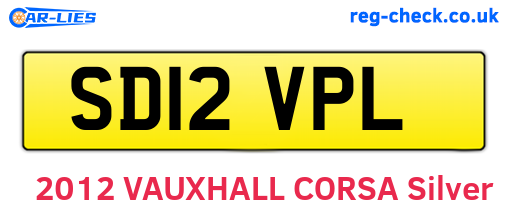 SD12VPL are the vehicle registration plates.