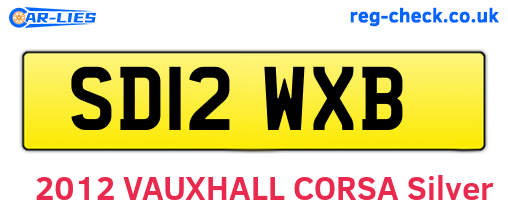 SD12WXB are the vehicle registration plates.