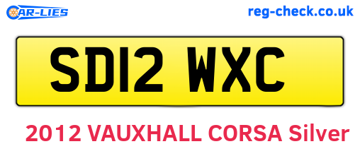 SD12WXC are the vehicle registration plates.