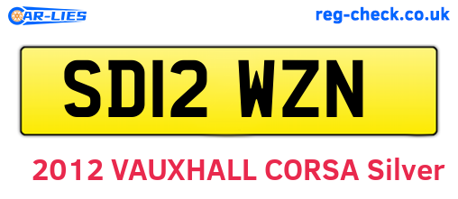 SD12WZN are the vehicle registration plates.