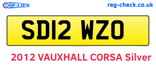 SD12WZO are the vehicle registration plates.