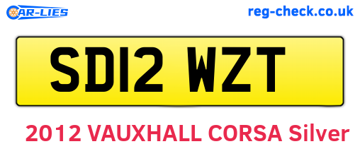 SD12WZT are the vehicle registration plates.