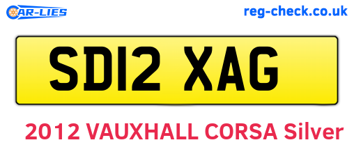 SD12XAG are the vehicle registration plates.