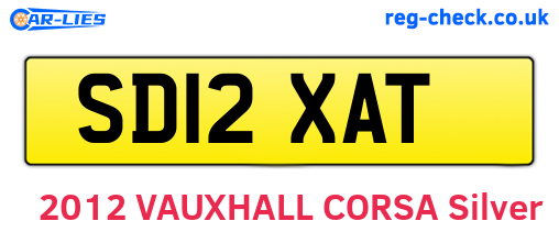 SD12XAT are the vehicle registration plates.