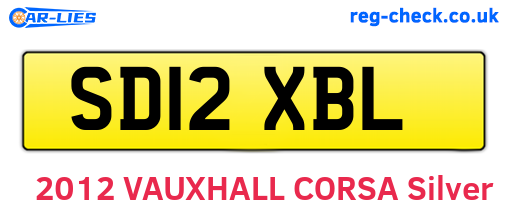 SD12XBL are the vehicle registration plates.