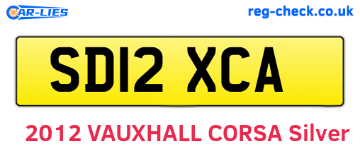 SD12XCA are the vehicle registration plates.